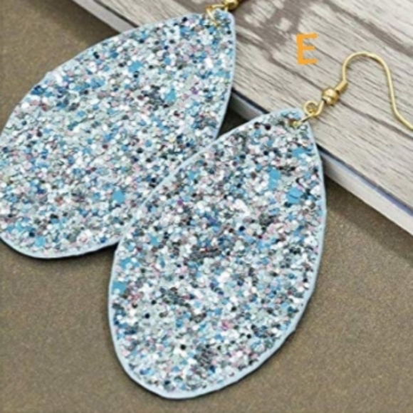 Sequin Teardrop Earrings - Picture 7 of 8